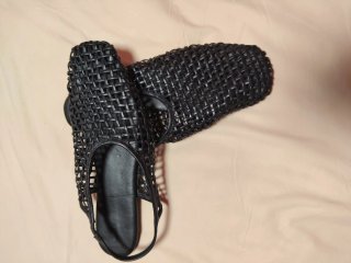 Sandalias negras de rejilla