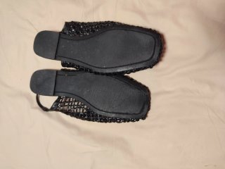 Sandalias negras de rejilla