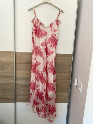 Vestido Verano Flores Rosa