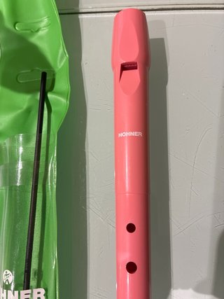 Flauta dulce Hohner Melody color rosa como nueva