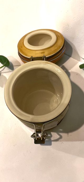 Barattolo ceramica dipinto a mano