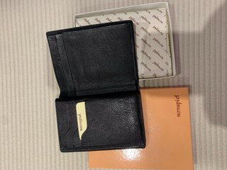 Cartera de piel negra para hombre