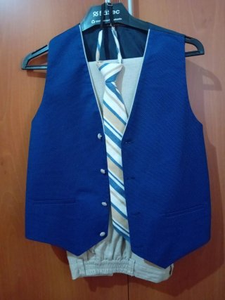 Traje comunión almirante azul