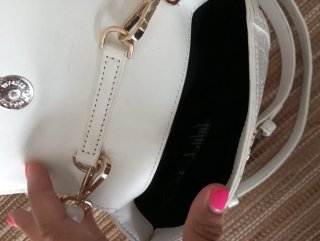 Bolso Riñonera Cavalli Blanco Piel Serpiente