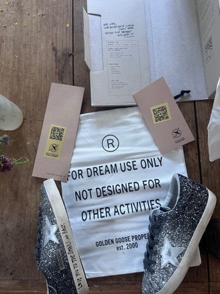 Golden Goose Sneakers Negras Glitter