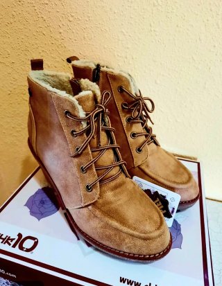 Botines de invierno beige