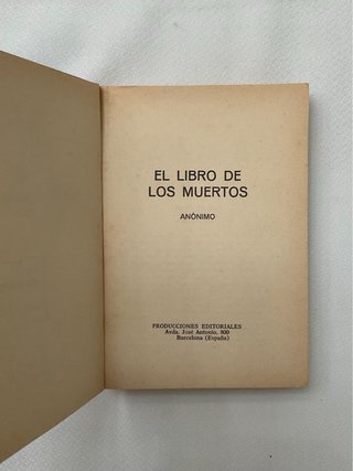 Libro- El libro de los muertos, 1978