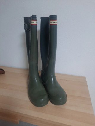 Botas de agua Hunter grises