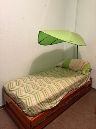 Cama nido con cama supletoria, madera maciza