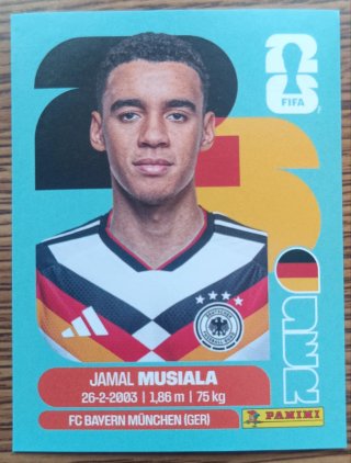 Cromo Panini Mundial 2026 Jamal Musiala