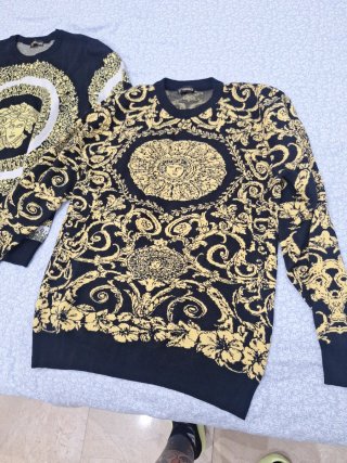 Maglietta Versace Nero e Oro Taglia M