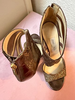 Sandalias Jimmy Choo Tacon Alto Brillantes