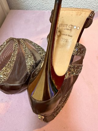 Sandalias Jimmy Choo Tacon Alto Brillantes