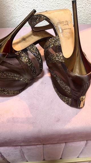 Sandalias Jimmy Choo Tacon Alto Brillantes