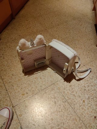 Joyero Peluche Cúbico Gaticornio Blanco