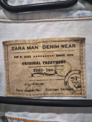 Gilet Zara Denim Uomo Lavaggio Chiaro