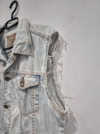 Gilet Zara Denim Uomo Lavaggio Chiaro