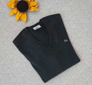 Maglione Lacoste Lana Uomo Grigio Taglia M