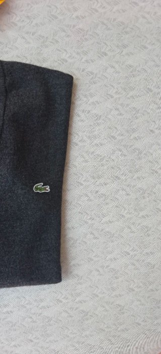 Maglione Lacoste Lana Uomo Grigio Taglia M