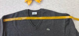 Maglione Lacoste Lana Uomo Grigio Taglia M