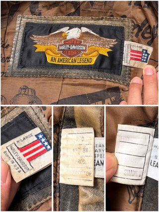Bomber Harley Davidson Vintage Cuero XL/XXL