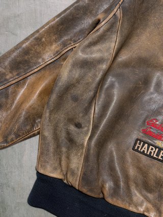 Bomber Harley Davidson Vintage Cuero XL/XXL