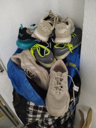 Zapatos Deportivos Beige y Gris