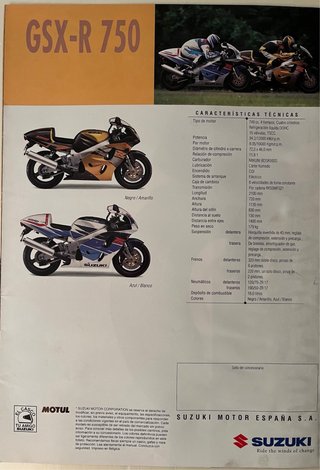 Catálogo Suzuki GSX-R 750