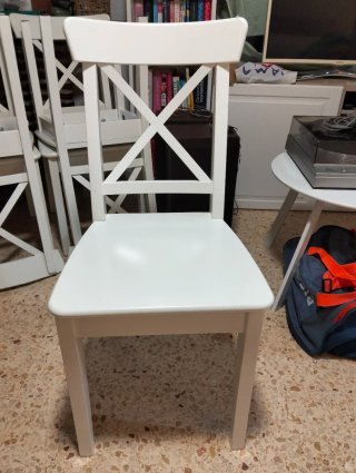 Sillas INGOLF Ikea madera blancas (x2)