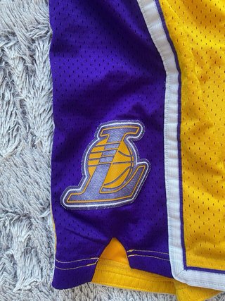 Pantalón Corto Lakers Adidas Amarillo/Morado