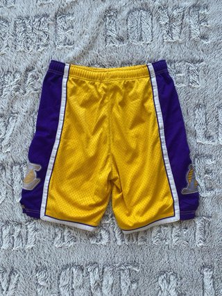 Pantalón Corto Lakers Adidas Amarillo/Morado