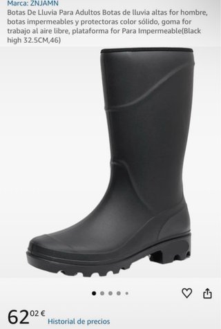 Botas de agua negras talla 42