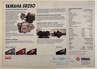 Catálogo Yamaha SR 250