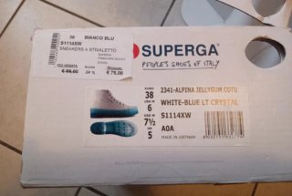 Superga Alpina Jellygum bianche/verdi