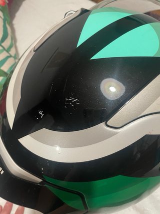 Casco Moto HJC Verde y Negro