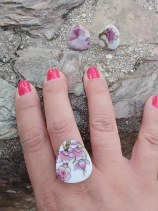 Anillos Porcelana o ceramica Acero Hipoalergénico