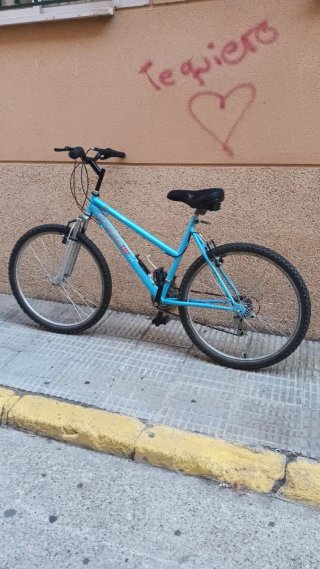 Bicicleta de montaña azul
