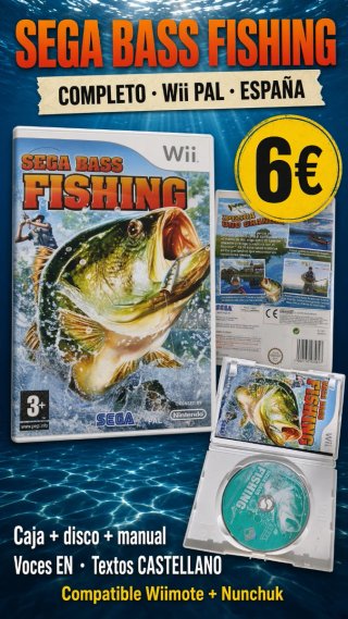 Sega Bass Fishing Wii Completo PAL España