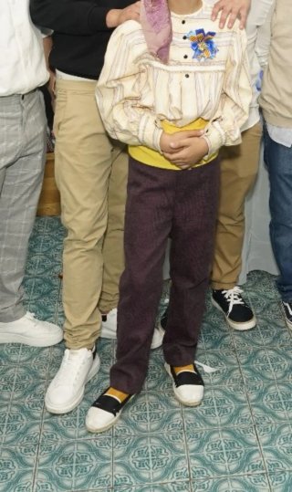 Pantalón huertano granate niño pana