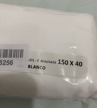 Funda Almohada 150x40 Blanco