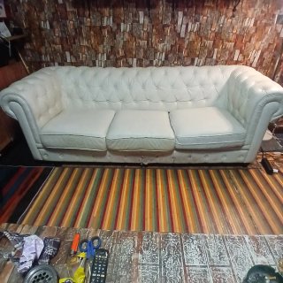 Sofá Chester Blanco Piel