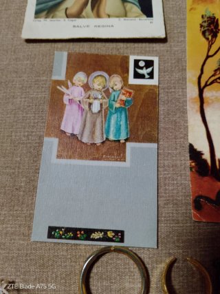 Lote artículos religiosos antiguos