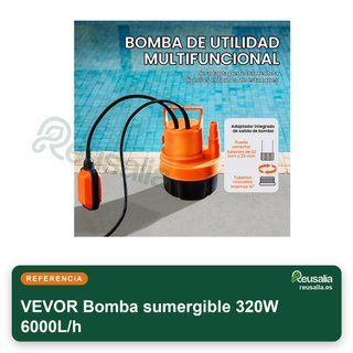 VEVOR Bomba sumergible 320W 6000L/h