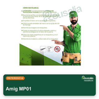 Amig MP01 Mosquitera puerta aluminio ajustable