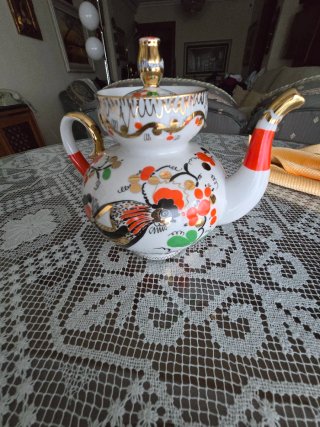 Tetera LFZ Lomonosov URSS vintage porcelana