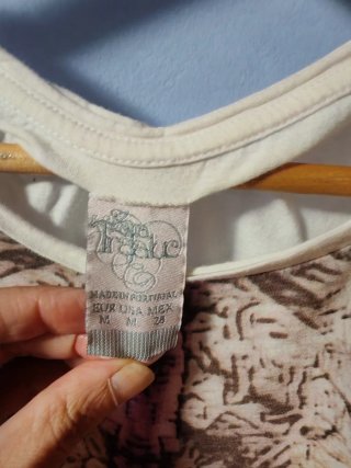 Camiseta Zara Estampado Étnico Talla M