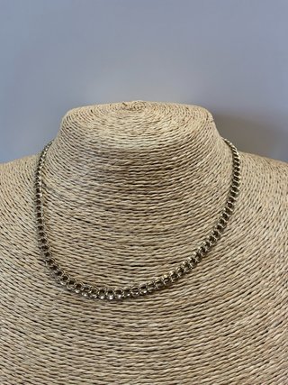 Catena dorata con maglie intrecciate, placcata oro 14 kt. G.F.