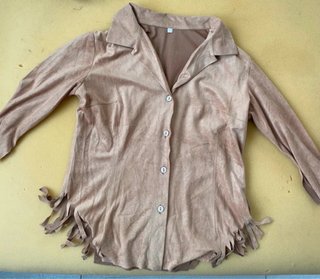 Camicia scamosciata stile western donna