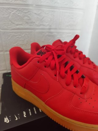 Nike Air Force 1 Rosse con suola in gomma