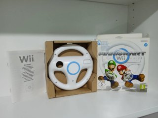Volante Wii Mario Kart Nintendo con su caja